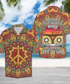 Hawaiian Shirt Hippie Freedoom For Men Women- For men and women - Fanshubus