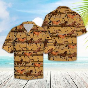 Hawaiian Shirt Horse Love Music For Men Women- For men and women - Fanshubus