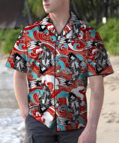 Hawaiian Shirt Koi Fish Wave For Women Men- For men and women - Fanshubus