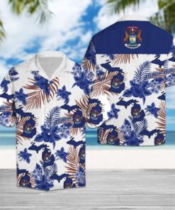 Hawaiian Shirt Michigan Proud For Men Women- For men and women - Fanshubus