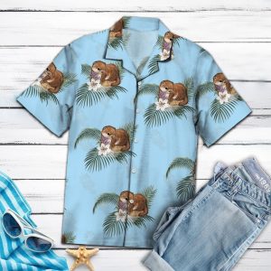 Hawaiian Shirt Otter Tropical For Men Women- For men and women - Fanshubus