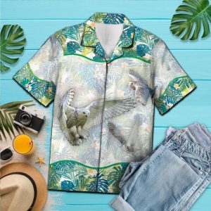 Hawaiian Shirt Owl Tropical For Men Women- For men and women - Fanshubus