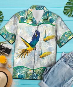 Hawaiian Shirt Parrot Tropical For Men Women- For men and women - Fanshubus