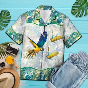 Hawaiian Shirt Parrot Tropical For Men Women- For men and women - Fanshubus