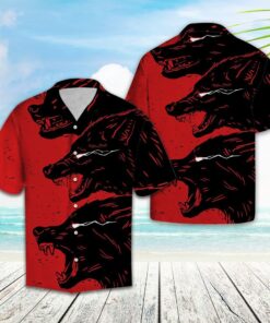 Hawaiian Shirt Scary Wolves For Men Women- For men and women - Fanshubus