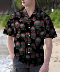 Hawaiian Shirt Skull Illusion For Men Women- For men and women - Fanshubus