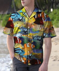 Hawaiian Shirt Tropical Fish Sealife For Men Women- For men and women - Fanshubus