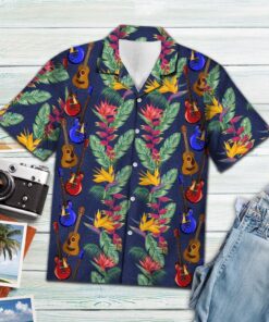 Hawaiian Shirt Tropical Guitar For Men Women- For men and women - Fanshubus