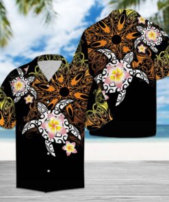 Hawaiian Shirt Turtle Floral For Women Men- For men and women - Fanshubus