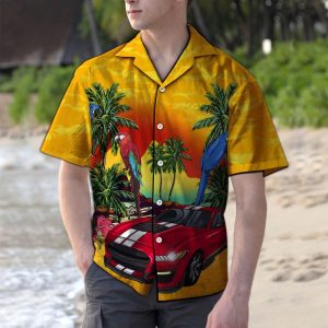 Hawaiian Shirt Vintage Mustang For Men Women- For men and women - Fanshubus