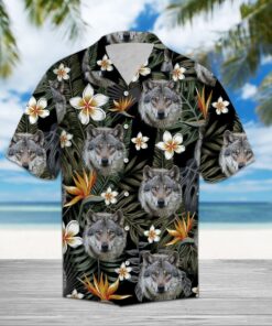 Hawaiian Shirt Wolf Tropical For Men Women- For men and women - Fanshubus