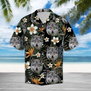 Hawaiian Shirt Wolf Tropical For Men Women- For men and women - Fanshubus