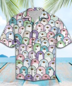 Hawaiian Shirt Women Men Cute Baby Penguin- For men and women - Fanshubus