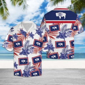 Hawaiian Shirt Wyoming Proud For Men Women- For men and women - Fanshubus