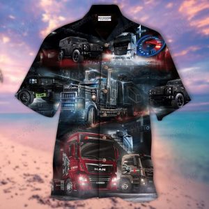 Here Is Truck Lover Truck Driver Hawaiian Shirt For Men Women- For men and women - Fanshubus