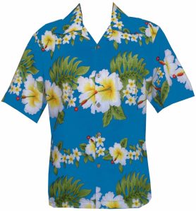 Hibiscus Flower Blue Awesome Design Hawaiian Shirt- For men and women - Fanshubus
