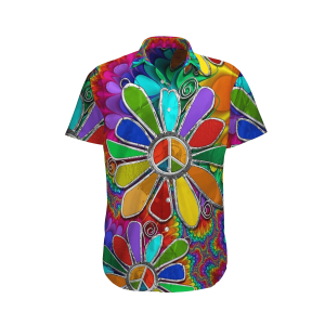 Hippie Colorful Amazing Design Unisex Hawaiian Shirt- For men and women - Fanshubus
