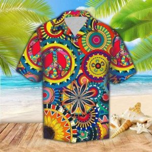 Hippie Colorful Summer Vibe Tropical Hawaiian Shirt- For men and women - Fanshubus