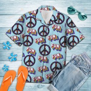Hippie Fun Summer Multicolor Amazing Design Hawaiian Shirt For Men Women- For men and women - Fanshubus