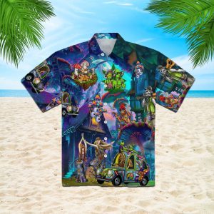 Hippie Hawaiian Shirt  -  Unisex  -  Full Size  -  Adult  -  Colorful  -