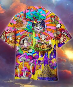 Hippie Mushroom Peace Life Hawaiian Shirt - For Men and Women - Fanshubus