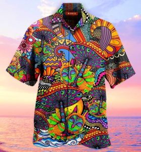 Hippie Unisex Hawaiian Shirt | For Men & Women | Adult |- For men and women - Fanshubus