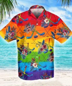 HOCKEY LGBT TROPICAL HAWAIIAN SHIRT .