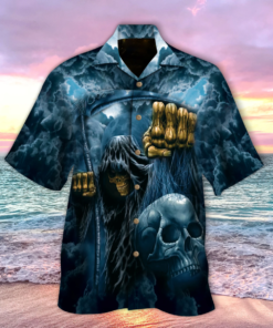 Holder Of Life Reaper Skull Hawaiian Shirt