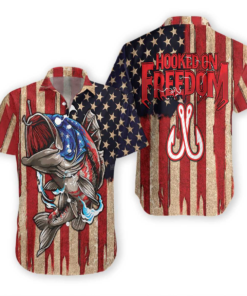 Hooked On Freedom Hawaiian Shirt For Men Women- For men and women - Fanshubus