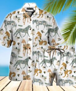 Horse Hawaiian Shirt Set  -  Unisex