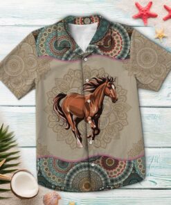 Horse Mandala Multicolor Best Design Hawaiian Shirt For Men Women- For men and women - Fanshubus