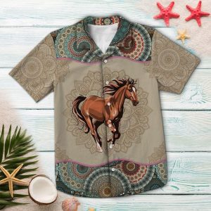 Horse Mandala Multicolor Best Design Hawaiian Shirt For Men Women- For men and women - Fanshubus