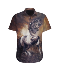 HorseKhaki High Quality Unisex Hawaiian Shirt 3- For men and women - Fanshubus