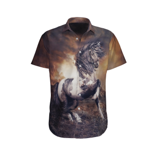 HorseKhaki High Quality Unisex Hawaiian Shirt 3- For men and women - Fanshubus