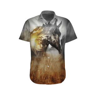 HorseKhaki Nice Design Unisex Hawaiian Shirt- For men and women - Fanshubus