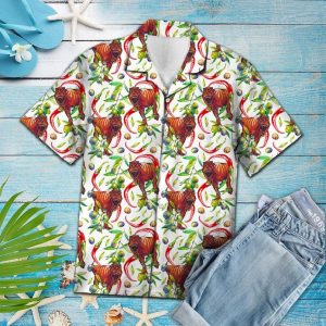Hot Chili Peppers And T-Rex Tropical Hawaiian Shirt- For men and women - Fanshubus