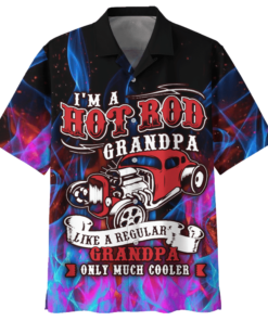 Hot Rod Black Awesome Design Unisex Hawaiian Shirt- For men and women - Fanshubus