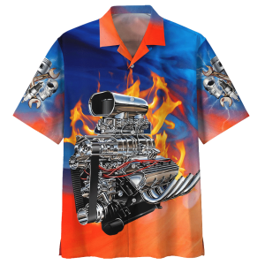 Hot Rod Blue High Quality Unisex Hawaiian Shirt- For men and women - Fanshubus