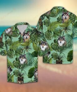 Huge Wolf Tropical Green Nice Design Hawaiian Shirt For Men Women- For men and women - Fanshubus