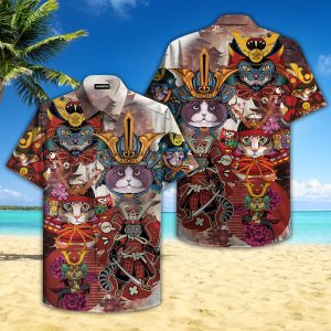 I Am A Samurai Cat Hawaiian Shirt For Men Women- For men and women - Fanshubus