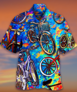 I Love Bike Art Unisex Hawaiian Shirt