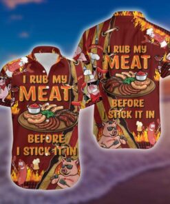 I Rub My Meat Aloha Hawaiian Shirt For Men Women- For men and women - Fanshubus