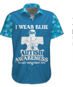 I Wear Blue Hawaiian Shirt - For Men and Women - Fanshubus