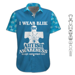 I Wear Blue Hawaiian Shirt - For Men and Women - Fanshubus