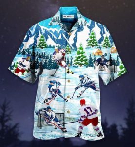 Ice Hockey Hawaiian Shirt- For men and women - Fanshubus