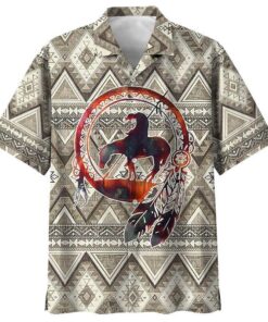 Indigenous Gray High Quality Unisex Hawaiian Shirt- For men and women - Fanshubus