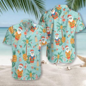 ineapple With Santa Claus Hawaiian Shirt | For Men &amp; Women | Adult |- For men and women - Fanshubus