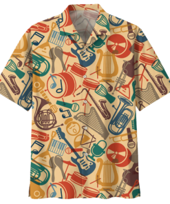 Instrument Drum Guitar Hawaiian Shirt- For men and women - Fanshubus