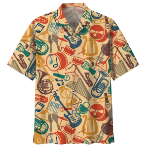 Instrument Drum Guitar Hawaiian Shirt- For men and women - Fanshubus