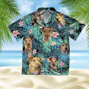 Irish Terrier - Summer Leaves - Hawaiian Shirt - For Men and Women Fanshubus